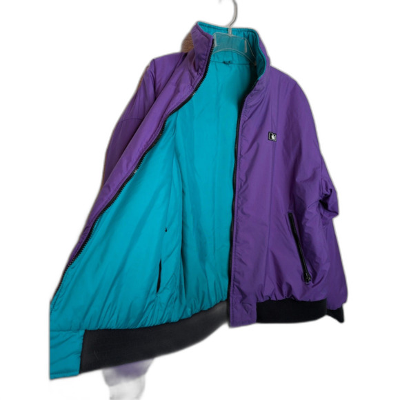 Vintage Woolrich Reversible Puffer Jacket Womens Sz L Retro Throwback - Picture 5 of 12